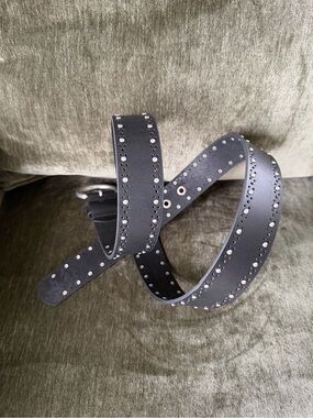 Hot Topic Black Studded Grommet Belt